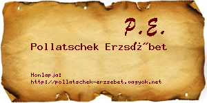 Pollatschek Erzsébet névjegykártya